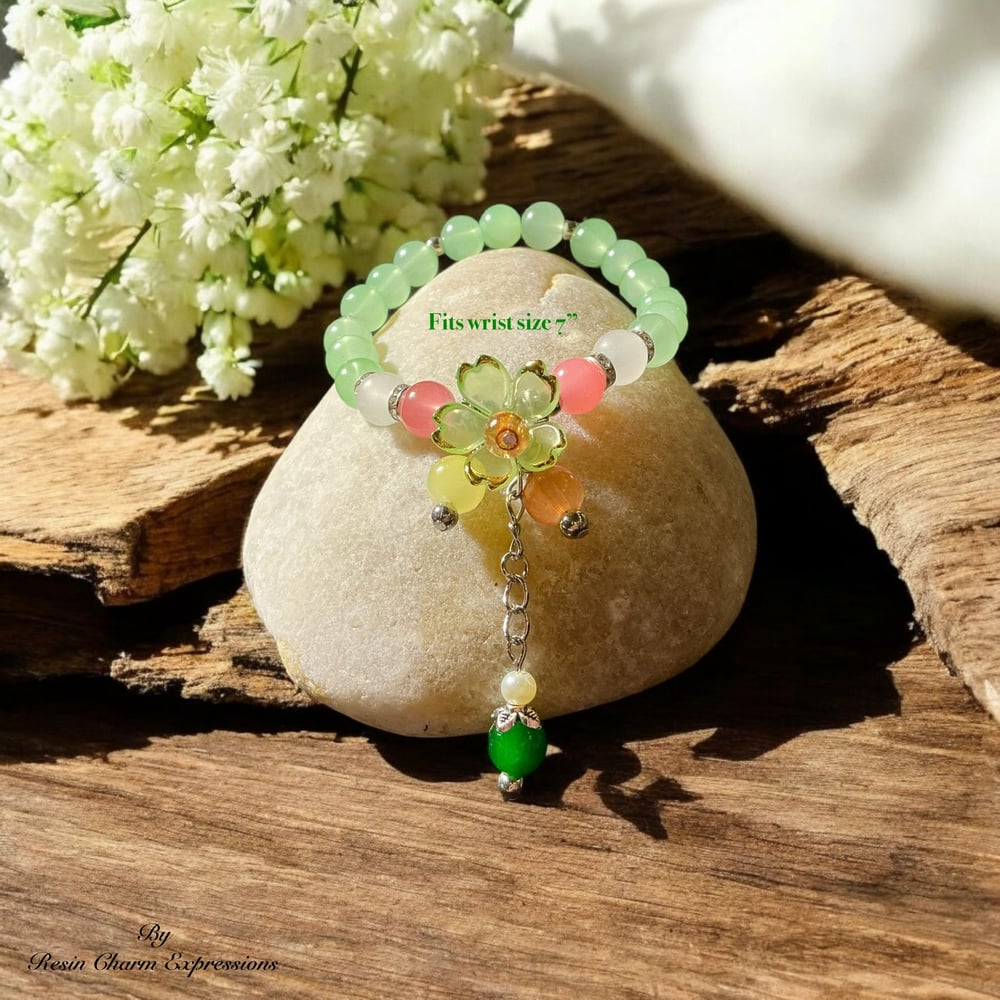 Image of Turquoise Green Bead Bracelet