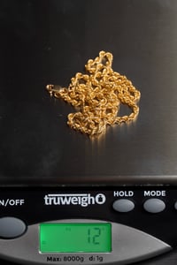 Image 3 of 18k Solid Gold Rope Necklace 