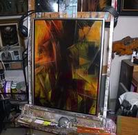 Image 2 of untitled (castle lightning), 18x24" oil painting on wood panel