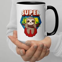 Image 1 of Colorful Super Sloth Coffee Cup