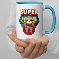 Image 2 of Colorful Super Sloth Coffee Cup