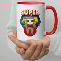 Image 4 of Colorful Super Sloth Coffee Cup