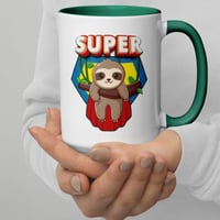 Image 3 of Colorful Super Sloth Coffee Cup