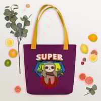 Image 3 of Soft and Strong Super Sloth Tote Bag for All Days