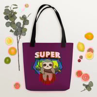 Image 1 of Soft and Strong Super Sloth Tote Bag for All Days