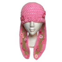Image 1 of Pink Button Hat