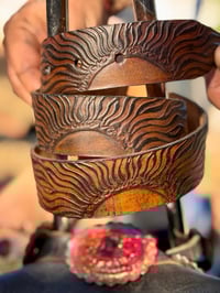 Image 1 of Original Tom Fugle Sunset by Dave Mann Leather Belt