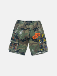 Image 1 of GIRLS ARE DRUGS® WOODLAND CAMO CARGO SHORTS