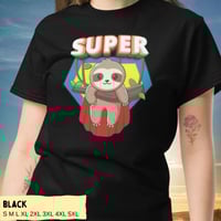 Image 1 of Adorable Super Sloth Unisex T-shirt