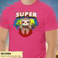 Image 6 of Adorable Super Sloth Unisex T-shirt