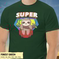 Image 5 of Adorable Super Sloth Unisex T-shirt