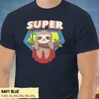 Image 8 of Adorable Super Sloth Unisex T-shirt