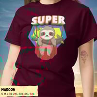 Image 7 of Adorable Super Sloth Unisex T-shirt