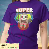 Image 9 of Adorable Super Sloth Unisex T-shirt