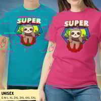 Image 2 of Adorable Super Sloth Unisex T-shirt