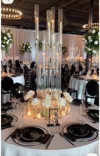 Image 1 of Clear Glass  Candlelabra  10 arms 