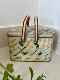 Image 1 of Vintage Biscuit Tin with handles