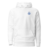 Image 2 of TOF Premium Hoodie – “I’m Not Available for Low Vibes” (White)