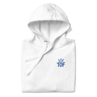 Image 3 of TOF Premium Hoodie – “I’m Not Available for Low Vibes” (White)
