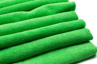 Image 2 of 10 Pack Plush Microfiber Towels - Green