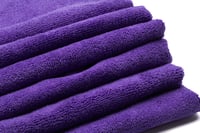 Image 2 of 10 Pack Plush Microfiber Towels - Purple