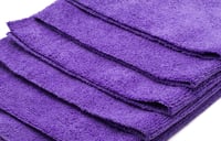 Image 3 of 10 Pack Plush Microfiber Towels - Purple