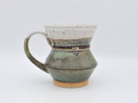 Image 1 of Angled Green and White Mug 1