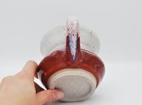 Image 4 of Angled Cranberry, White, and Blue Mug 1