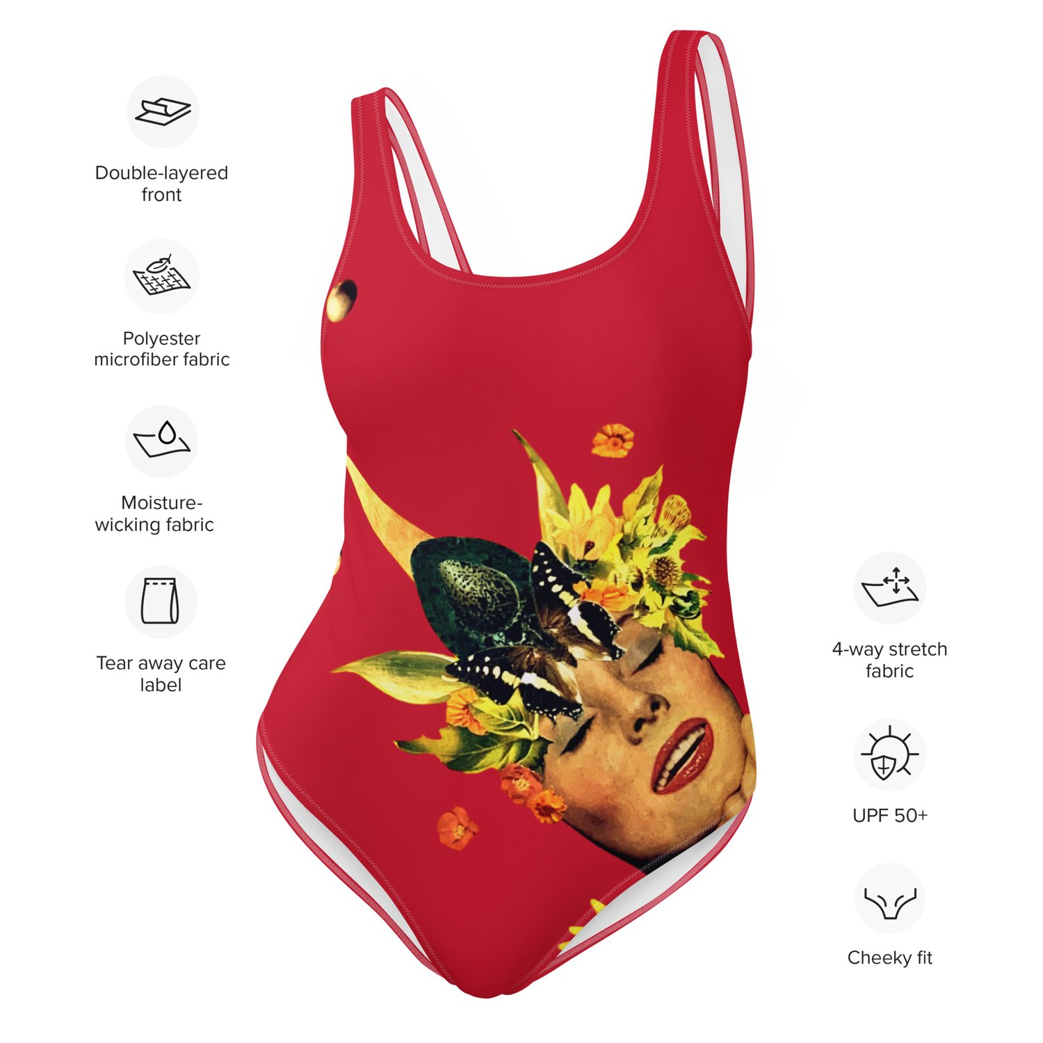 Image of Magical Unicorn - Red One Piece Swimsuit