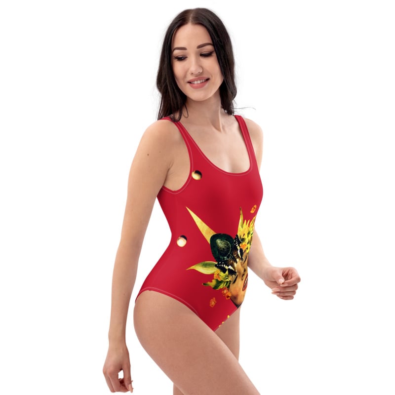 Image of Magical Unicorn - Red One Piece Swimsuit