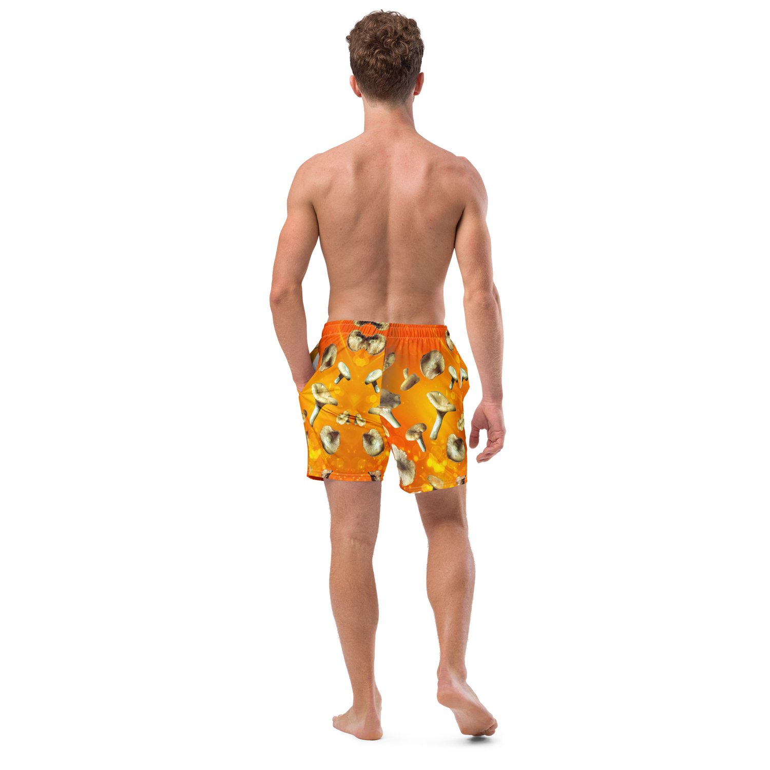 Image of Holy Shiitake there Really Chantrelles - All Over Print Eco Friendly Swim Trunks