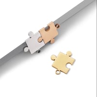 Image 1 of Personalized Puzzle Piece Necklace