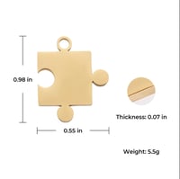 Image 3 of Personalized Puzzle Piece Necklace