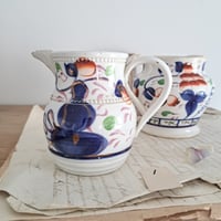 Image 3 of Gorgeous 19th Century Welsh Gaudy Jugs