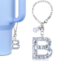Image 2 of Clear Gem Letter Charm For Tumblers
