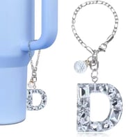 Image 4 of Clear Gem Letter Charm For Tumblers