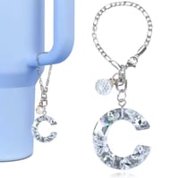 Image 3 of Clear Gem Letter Charm For Tumblers