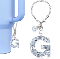 Image 7 of Clear Gem Letter Charm For Tumblers
