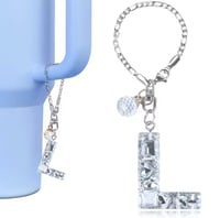 Image 12 of Clear Gem Letter Charm For Tumblers