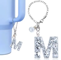 Image 13 of Clear Gem Letter Charm For Tumblers