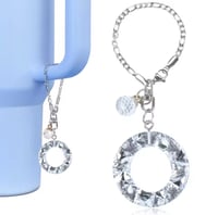 Image 15 of Clear Gem Letter Charm For Tumblers