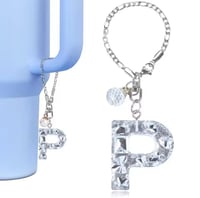 Image 16 of Clear Gem Letter Charm For Tumblers