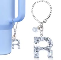 Image 18 of Clear Gem Letter Charm For Tumblers