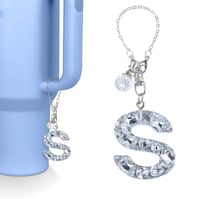 Image 19 of Clear Gem Letter Charm For Tumblers