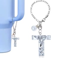 Image 20 of Clear Gem Letter Charm For Tumblers