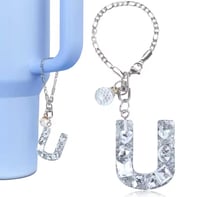 Image 21 of Clear Gem Letter Charm For Tumblers