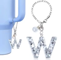 Image 23 of Clear Gem Letter Charm For Tumblers
