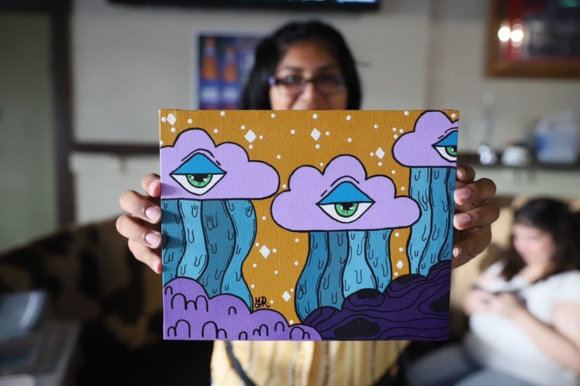 Image of purple trippy clouds ☁️