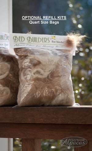 Bird Nesting Materials Alpaca Fiber - Pre Filled Suet Cage for Bird Lovers
