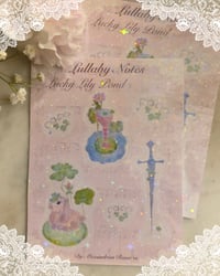 Image 1 of Lucky Lily Pond :Lullaby Notes Sticker Sheet 